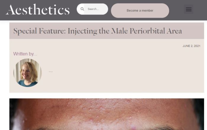 Aesthetic Journal - injecting the male periorbital area