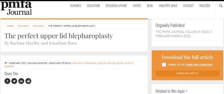 PMFA Journal - upper lip blepharoplasty