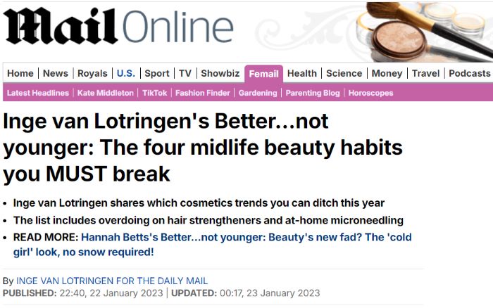 daily mail Beauty habits to break