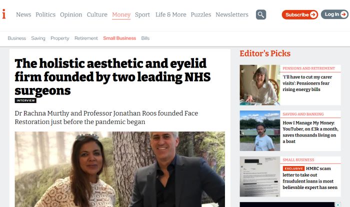 independent holistic aesthetic and eyelid firm