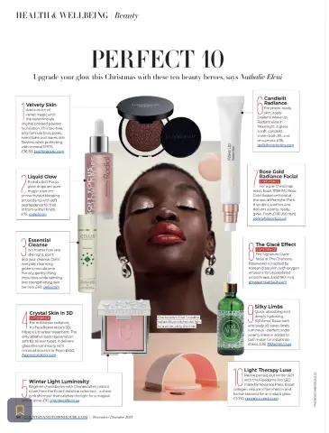 Perfect 10. Upgrade your glow this Christmas with these ten beauty heroes' Nathalie Eleni features FaceRestoration's '3D Miracle Ultraclear Treatment' Country & Townhouse FaceRestoration c