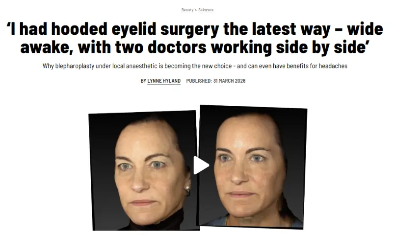 'I had hooded eyelid surgery the latest way – wide awake, with two doctors working side by side' fr news 070426c